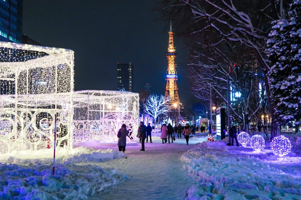 illumination d'hiver sapporo