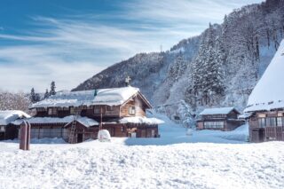 endroits sous la neige au japon